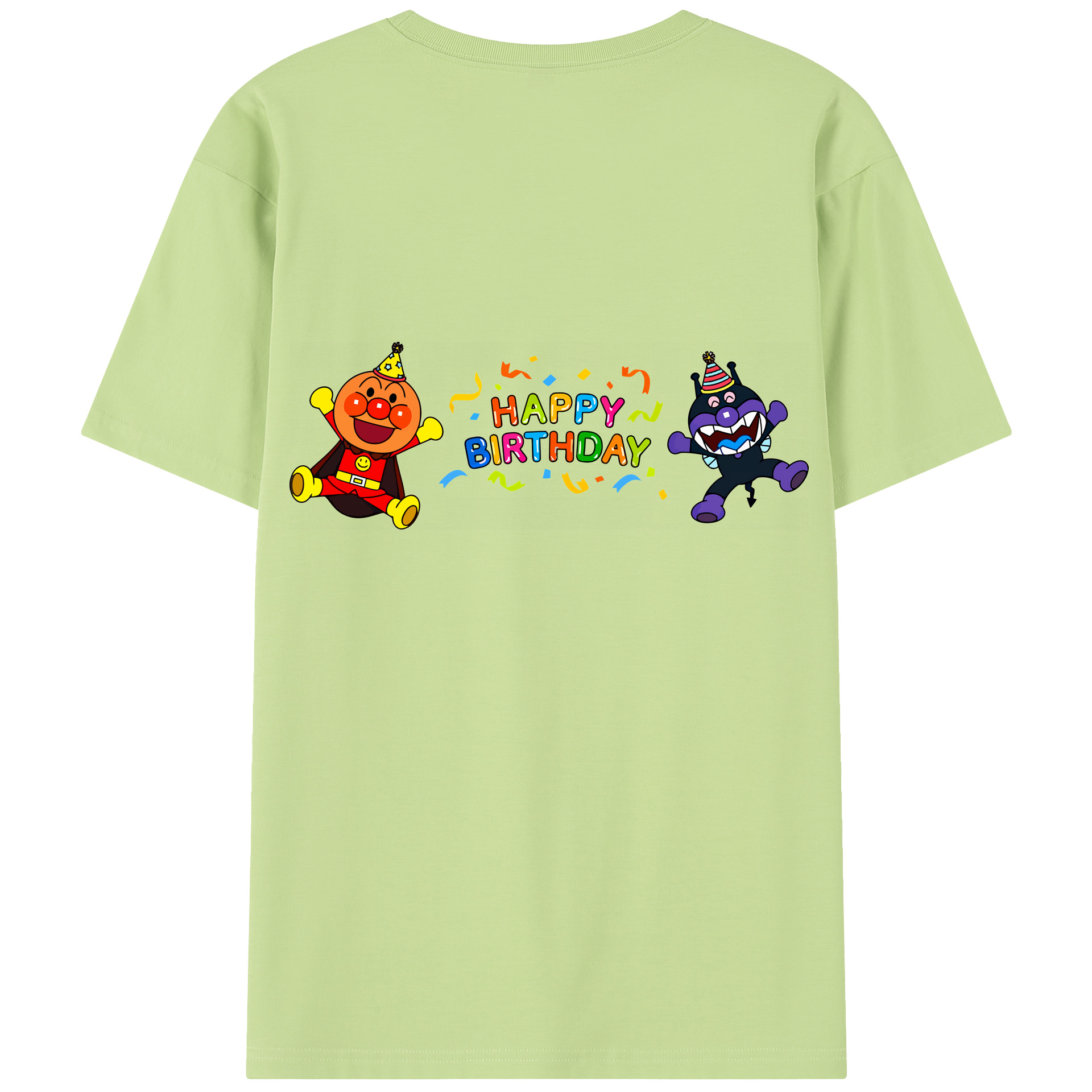 （画像用） アンパンマン Anpanman 綿100％半袖Tシャツ（背面プリント）